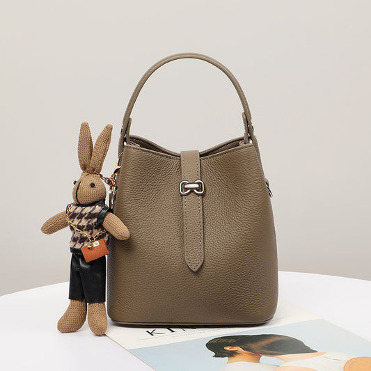 Women's Genuine Leather Light Luxury Portable Crossbody Bags