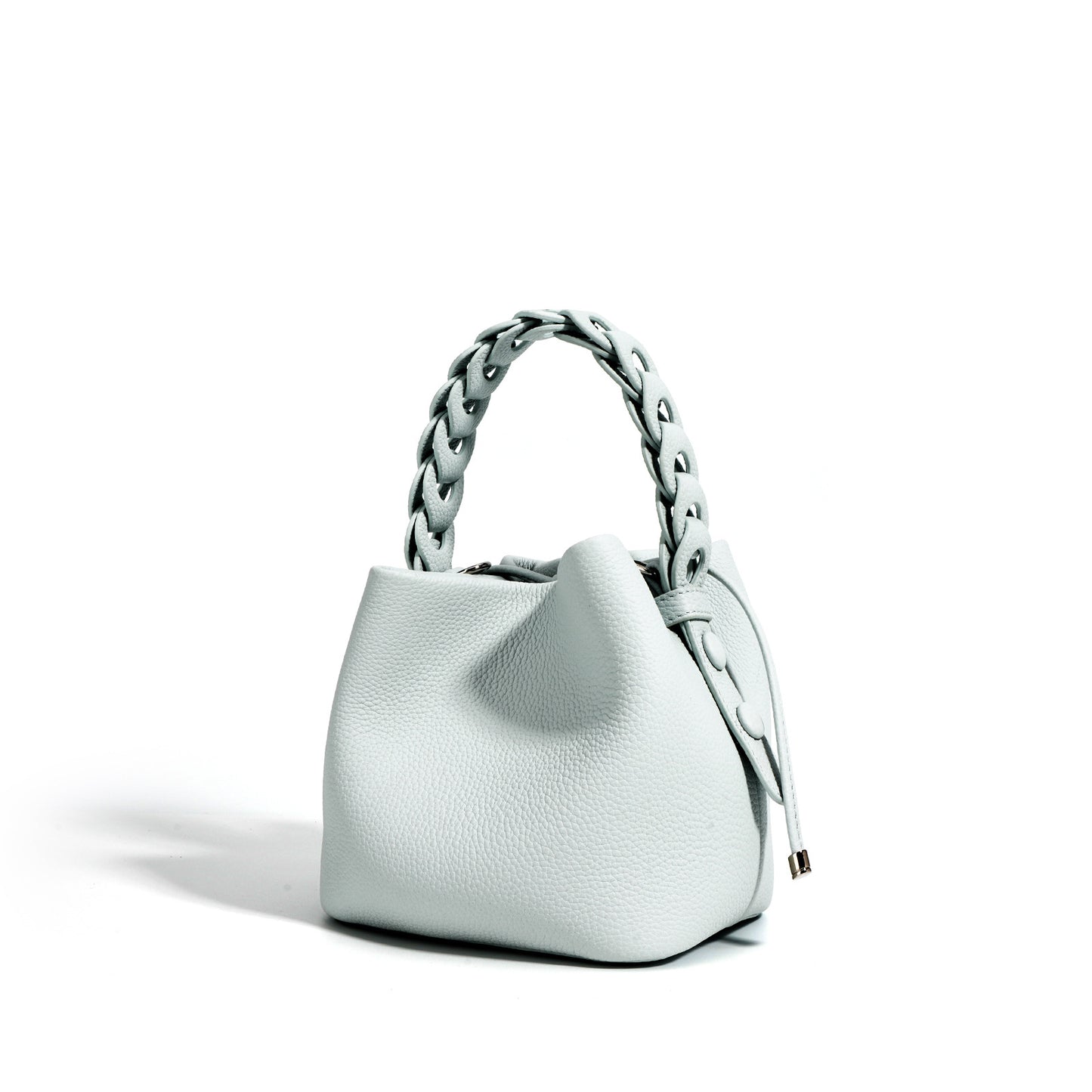 Top Layer Cowhide Autumn Textured Genuine Leather Bucket Bags
