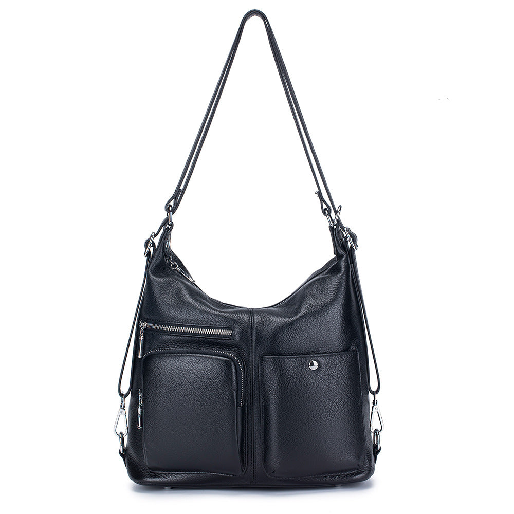 Women's Genuine Leather Made Korean Versatile First Layer Cattlehide Fashion Backpacks