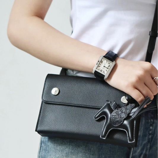Leather Palm Print Simple Commute Envelope Bags