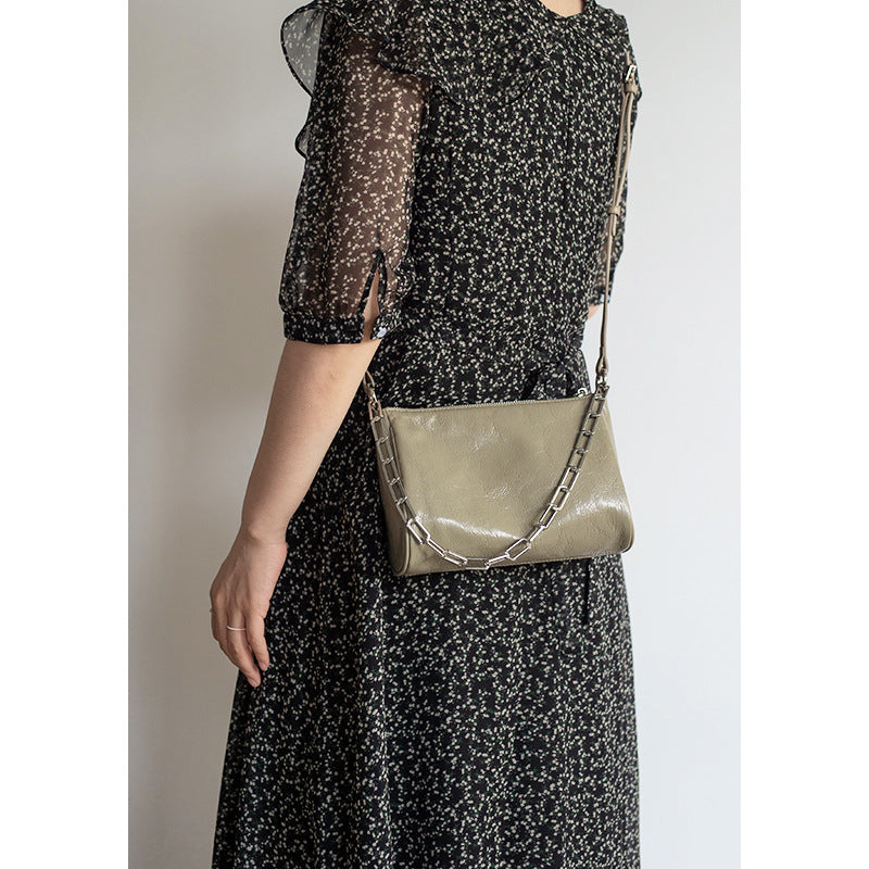 Women's Summer Leather Cylinder Chain Pillow Fashion Shoulder Bags