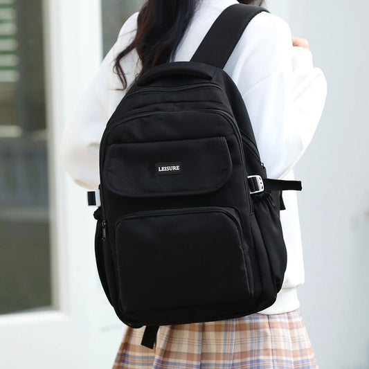 Men's Simple Large Capacity Burden Reduction Spine Middle School Students' Schoolbags