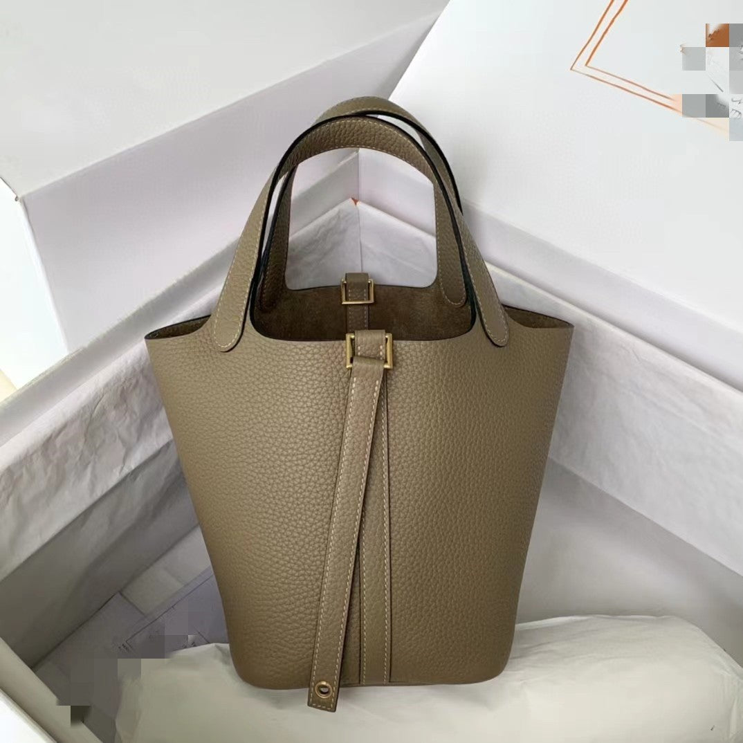 Women's Beeswax Thread Imported First Layer Cowhide Portable Bags