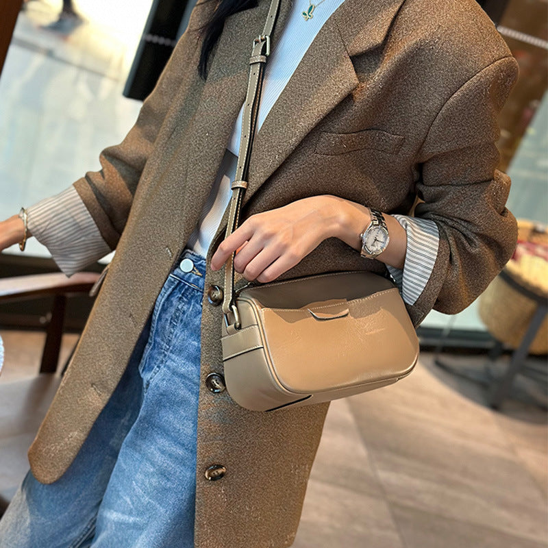 Pure Cowhide Mobile Female Genuine Leather Shoulder Bags