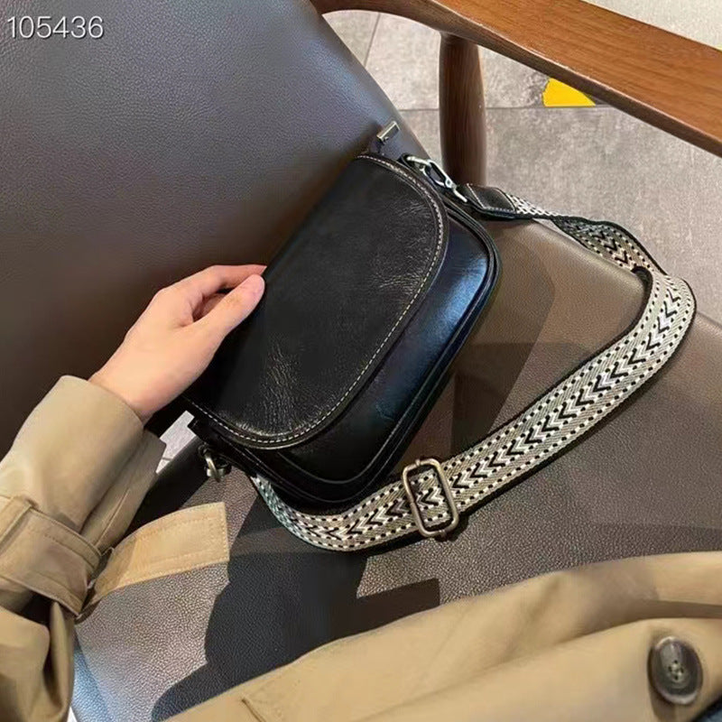 Women's Genuine Leather Vegetable Tanned Cowhide Hand-rub Crossbody Bags