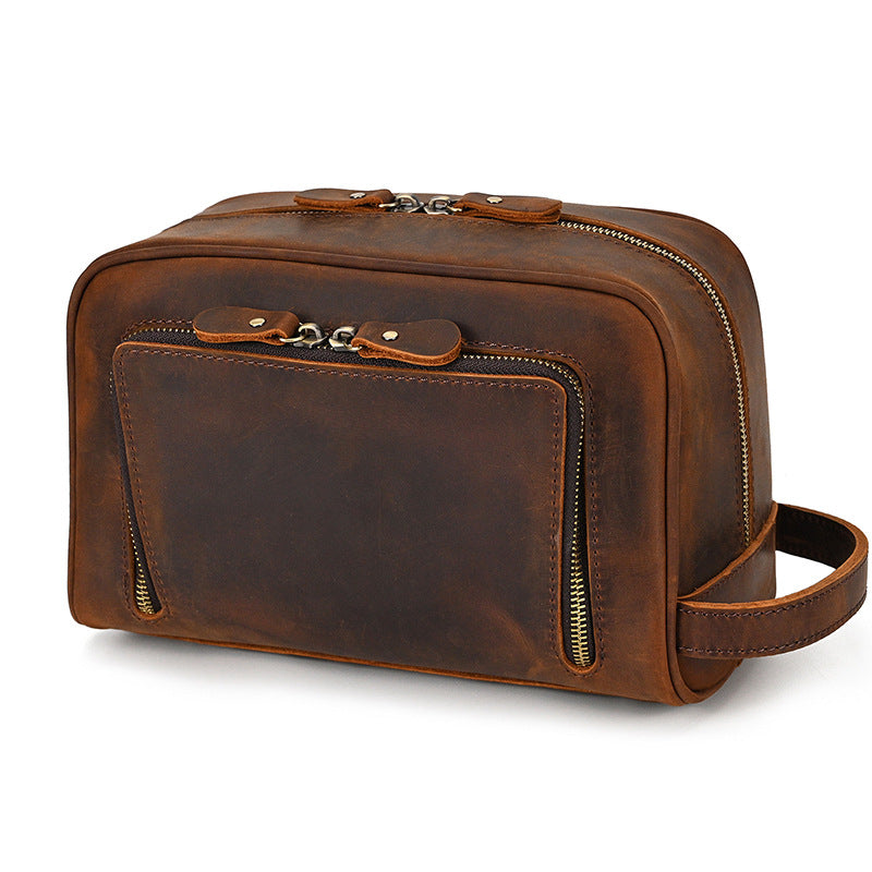 Women's & Men's & Vintage Leather Storage Crazy Horse Men's Handbags