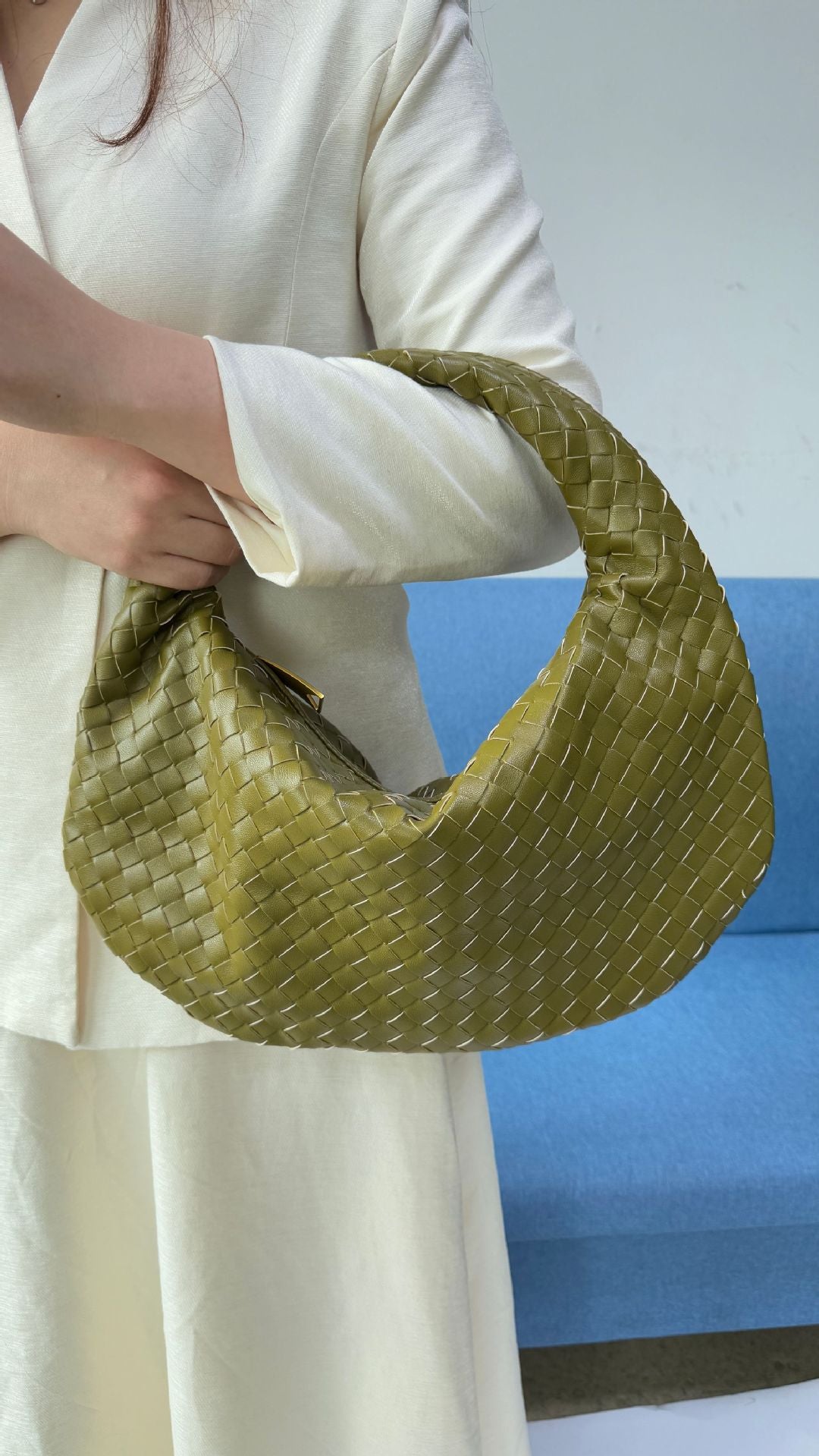 Women's High-grade Woven Stylish Underarm Large Capacity Tote Bags