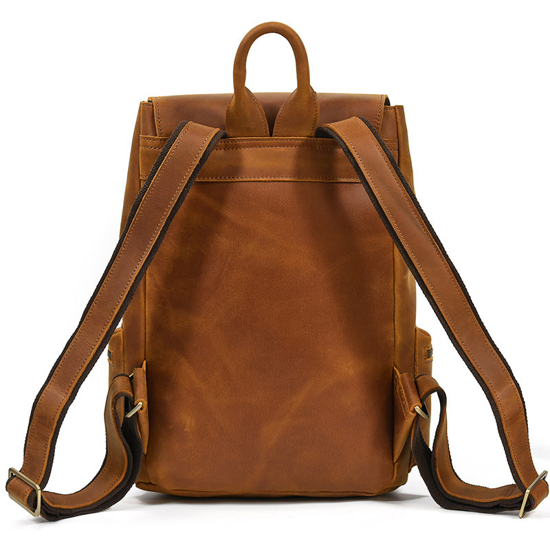 Women's & Men's & Crazy Horse Leather Vintage Closed Backpacks