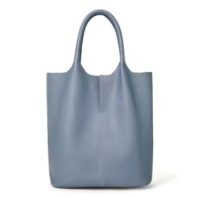 Women's Genuine Leather High-grade Minority Simple Lychee Handbags