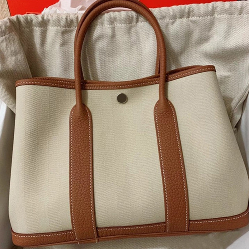Women's Fashionable Portable Litchi Pattern Cow Leather Shoulder Bags