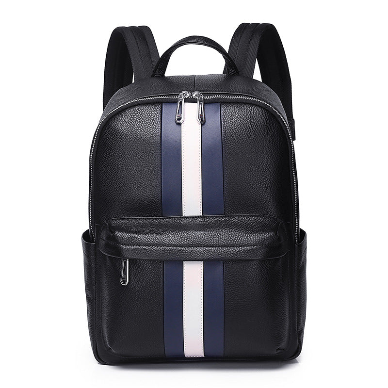 Men's Cowhide Large Capacity Leather Business Computer Backpacks
