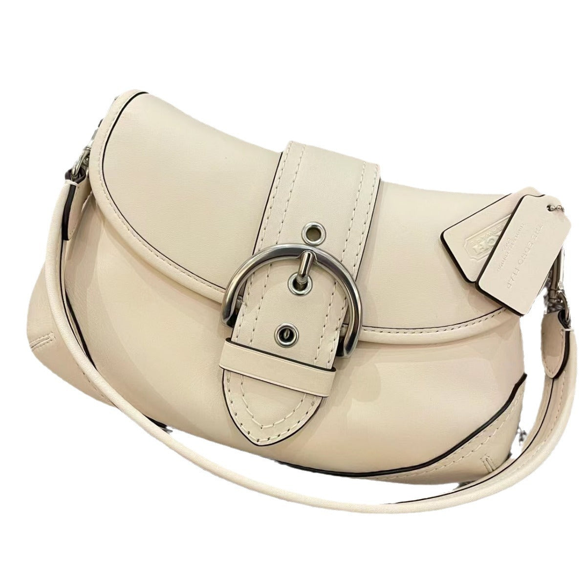 Women's Pea Leather Retro Trendy Solid Color Armpit Bags