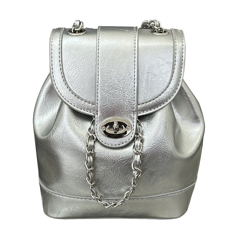 Women's Fashion Trendy Style Chain Mini Shoulders Bucket Bags