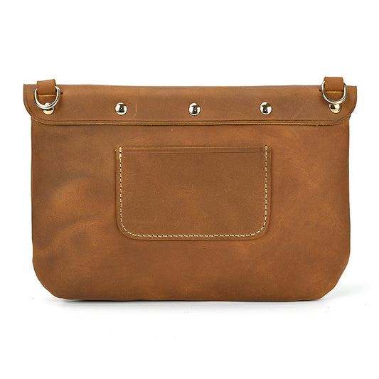 Women's & Men's Handmade Retro Crazy Horse Leather Genuine Men's Handbags