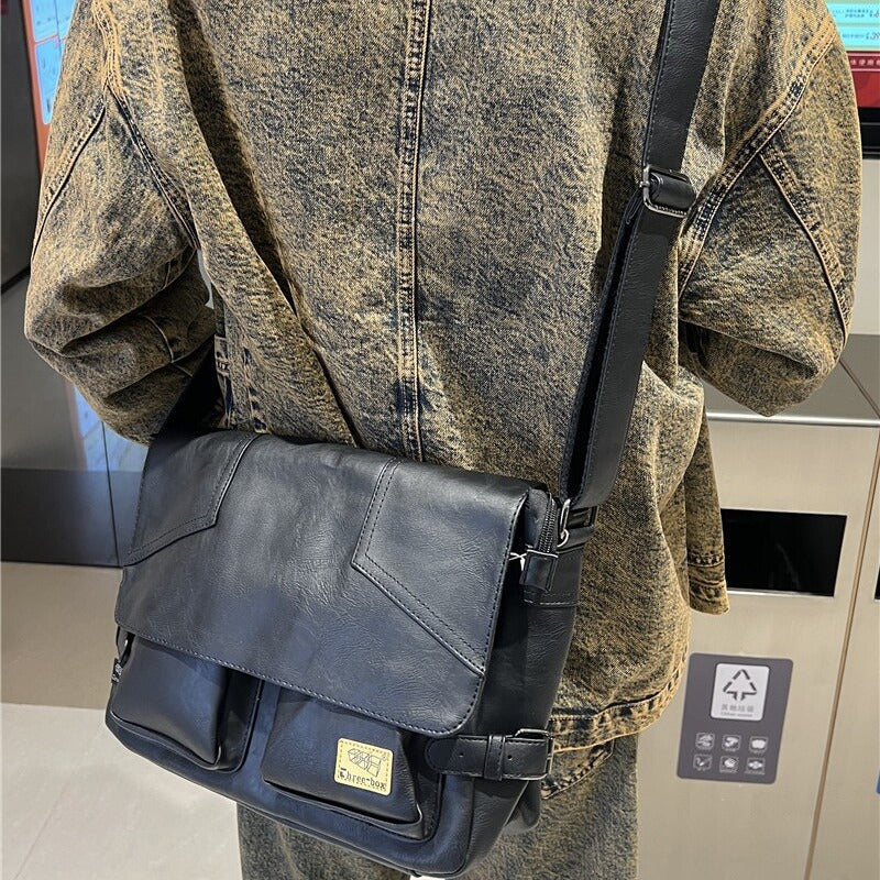 Men's Vintage Big Fashion Unisex Preppy Style Men's Shoulder Bags