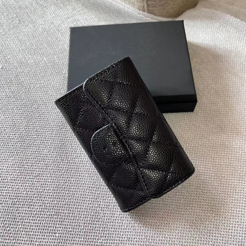 Style Business Caviar Diamond Plaid Female Card Holder