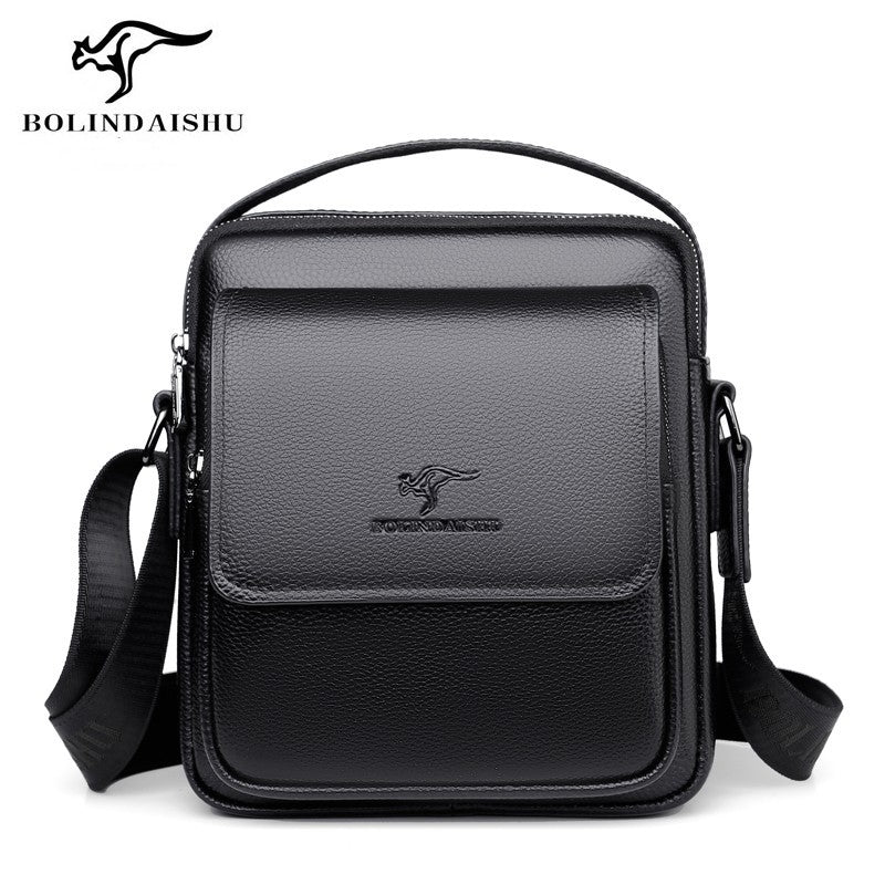 Innovative Men's Cool Leather Business Cowhide Men's Shoulder Bags