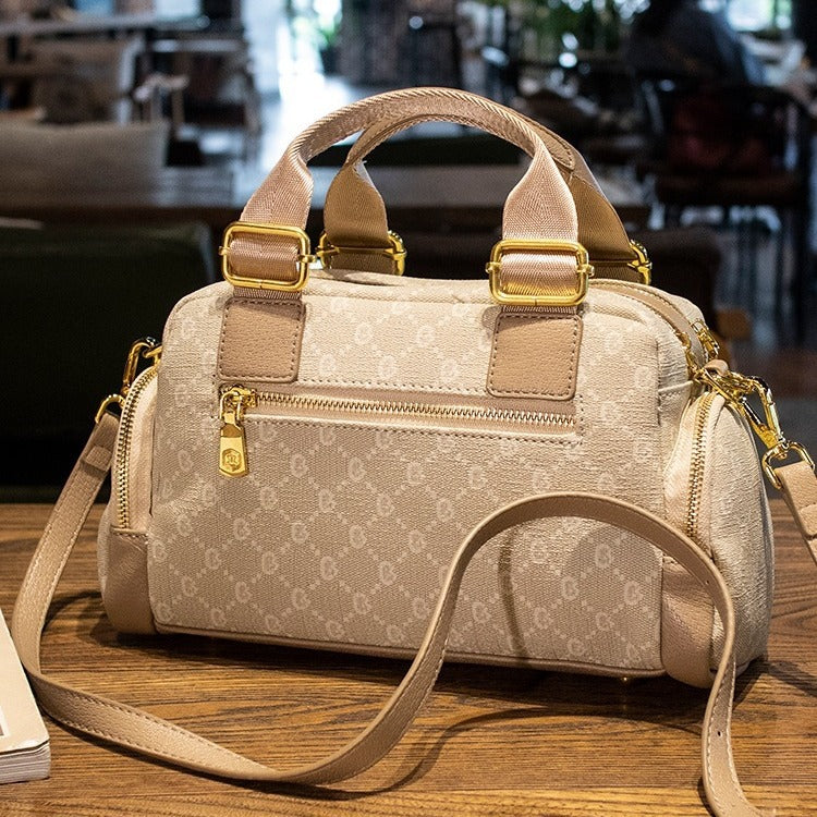 Women's Simple Stylish Textured For Large Capacity Small Square Bags
