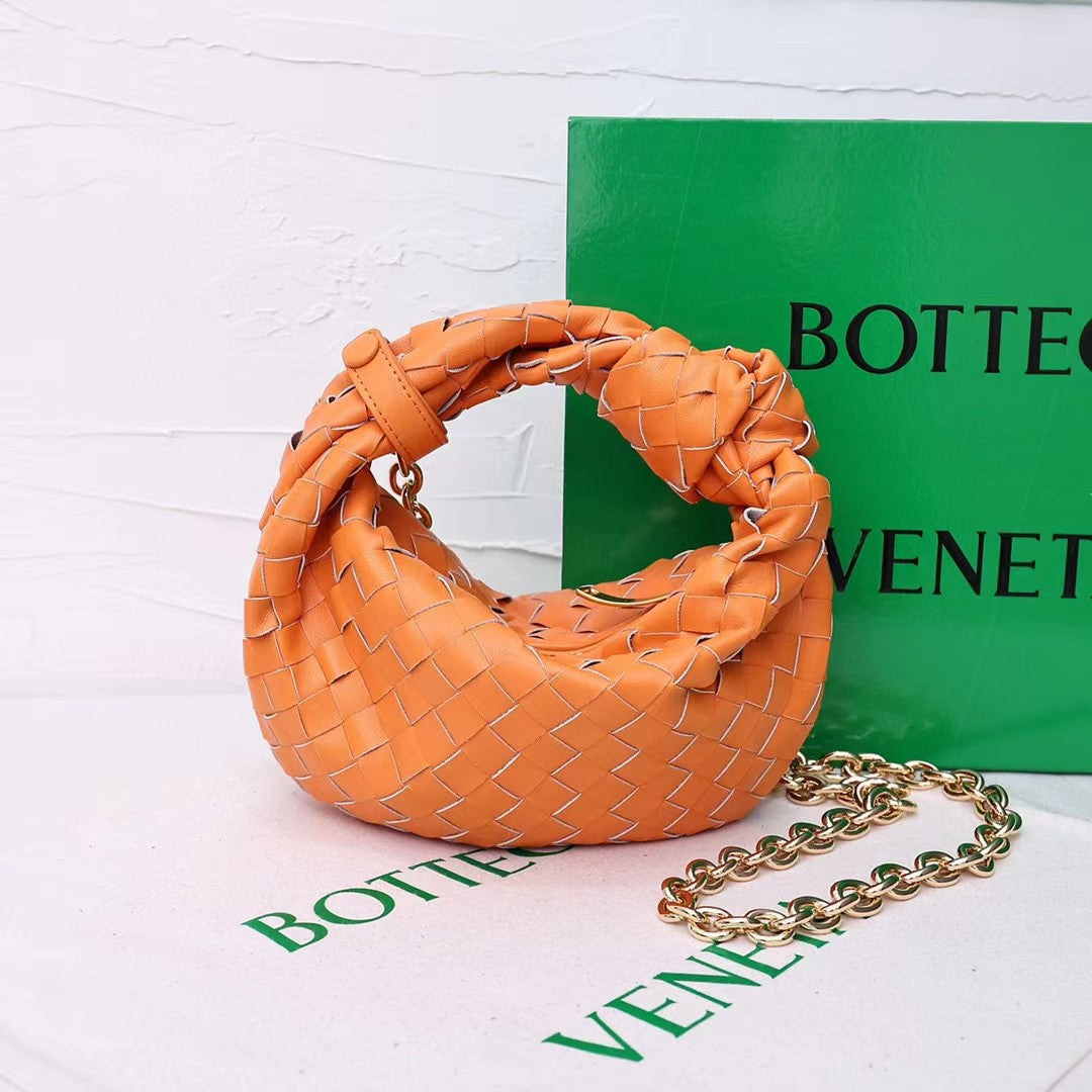 Summer Woven Croissant Knotted Clutch Light Bags