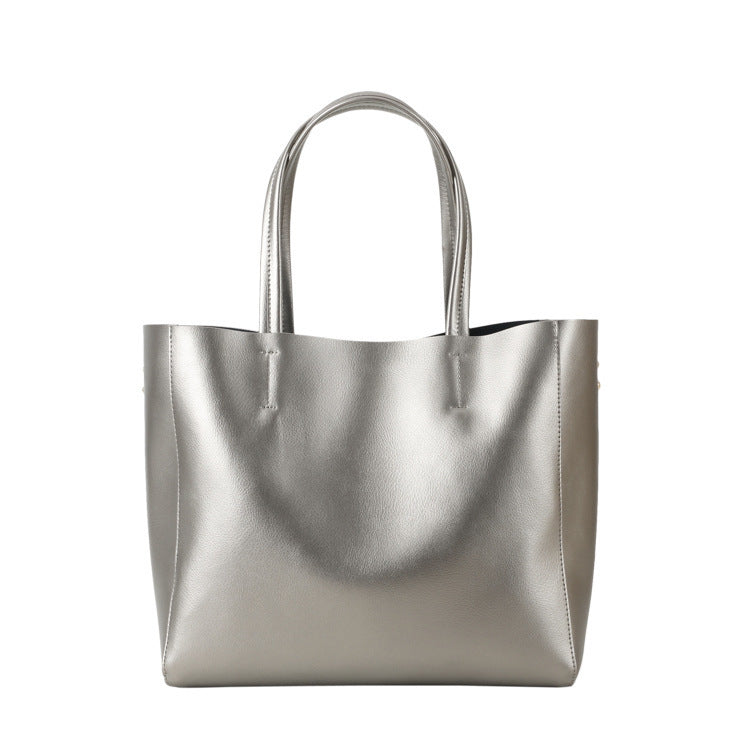 Women's Pearl Cowhide For Large Capacity Fashion Handbags