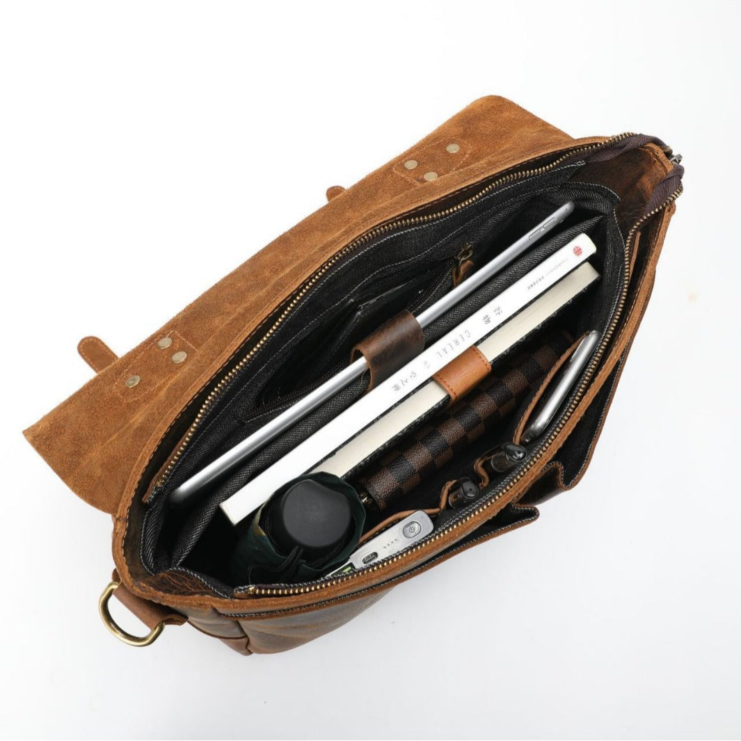 Men's Handmade First Layer For Double Pocket Bags