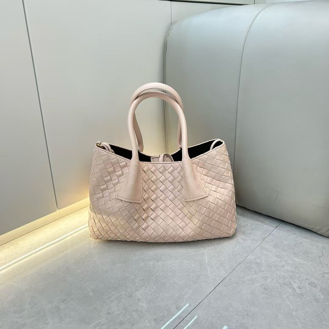 Women's Fashion Trend Woven Vegetable Basket Genuine Shoulder Bags