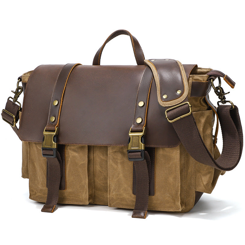 Men's Fashion Large Capacity American Retro Waterproof Men's Messenger Bags