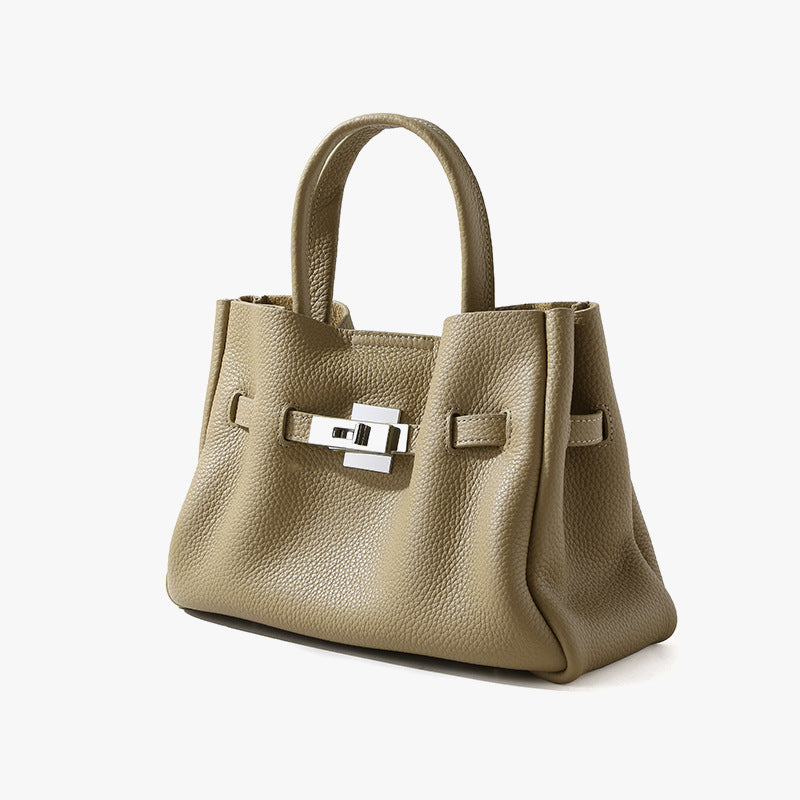 Women's Genuine Leather First Layer Cowhide Business Commute Tote Bags