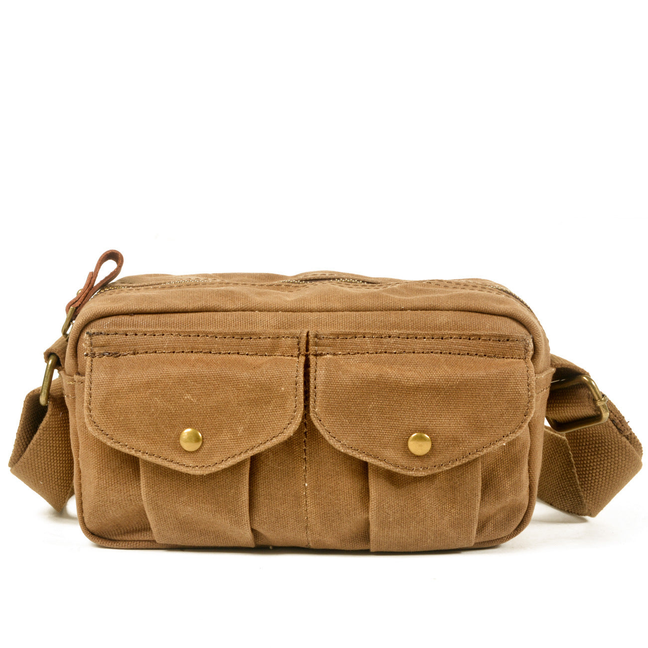 Men's Leisure Oblique Waterproof Oil Wax Canvas Bags