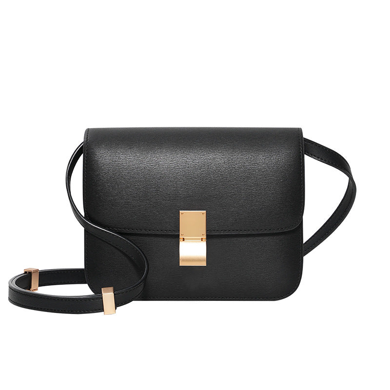 Women's Genuine Leather Retro Light Luxury Minority Joker Small Square Bags