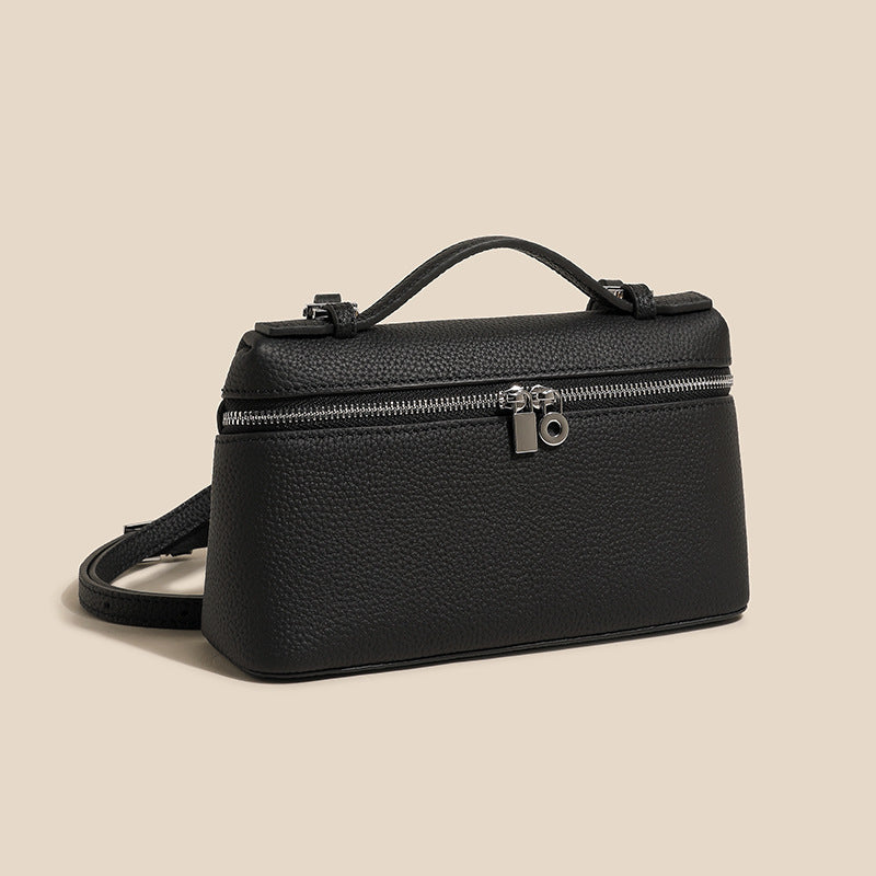 Women's Lunch Box First Layer Cowhide Hand Shoulder Bags