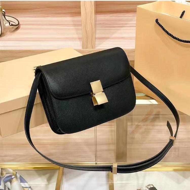 Women's Genuine Leather High Sense One Small Square Bags