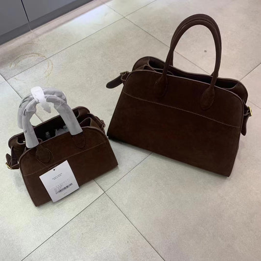 Cowhide Frosted Niche Large Capacity Color Bucket Bags