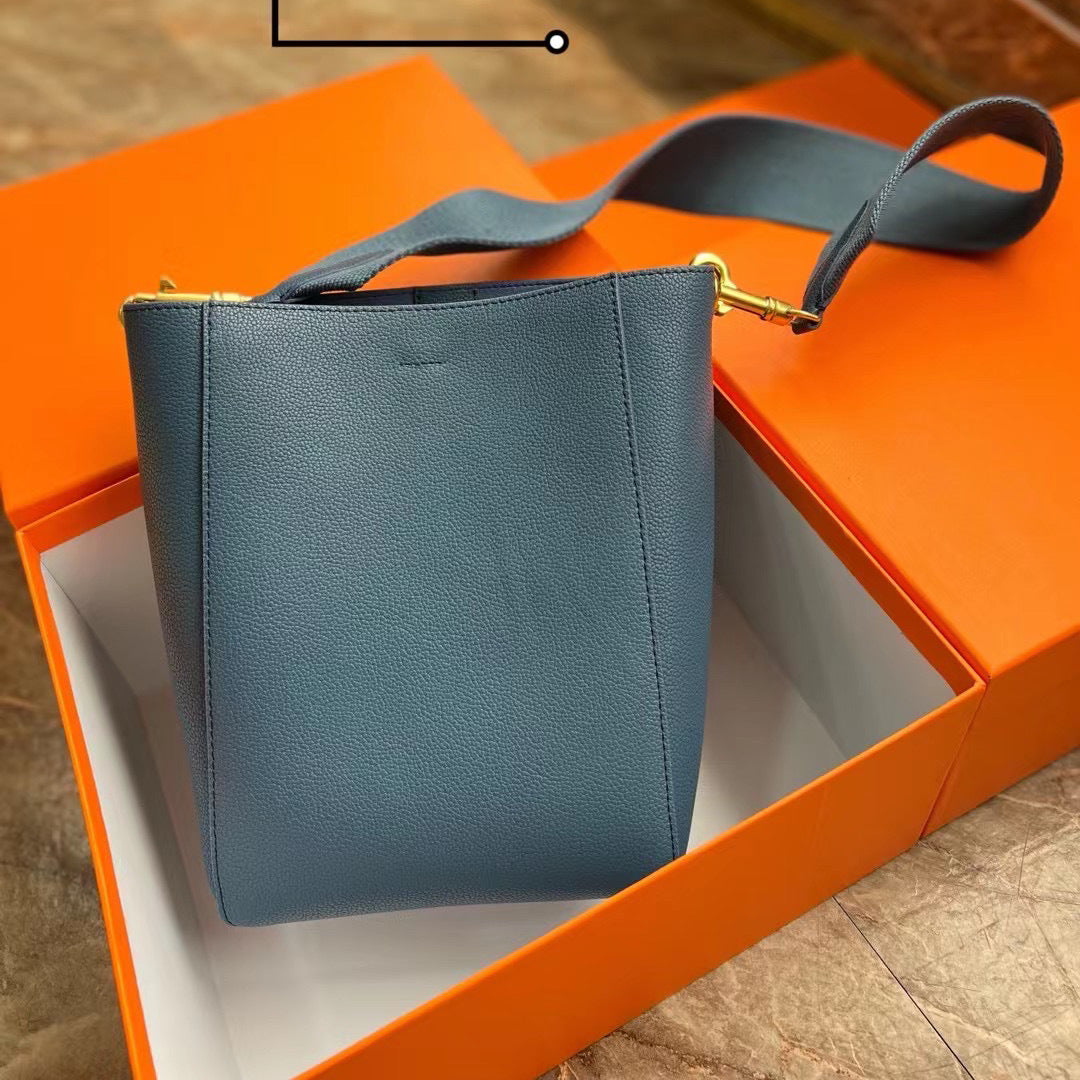 Women's Wide Strap Single Leather Simple Son Bags