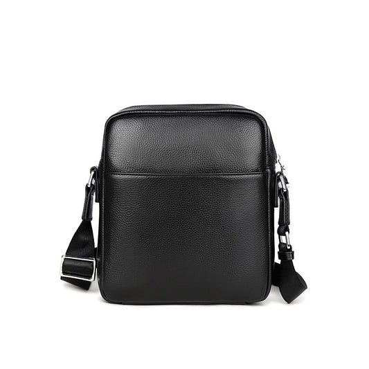 Men's First Layer Cowhide Leather Soft Noodle Men's Shoulder Bags