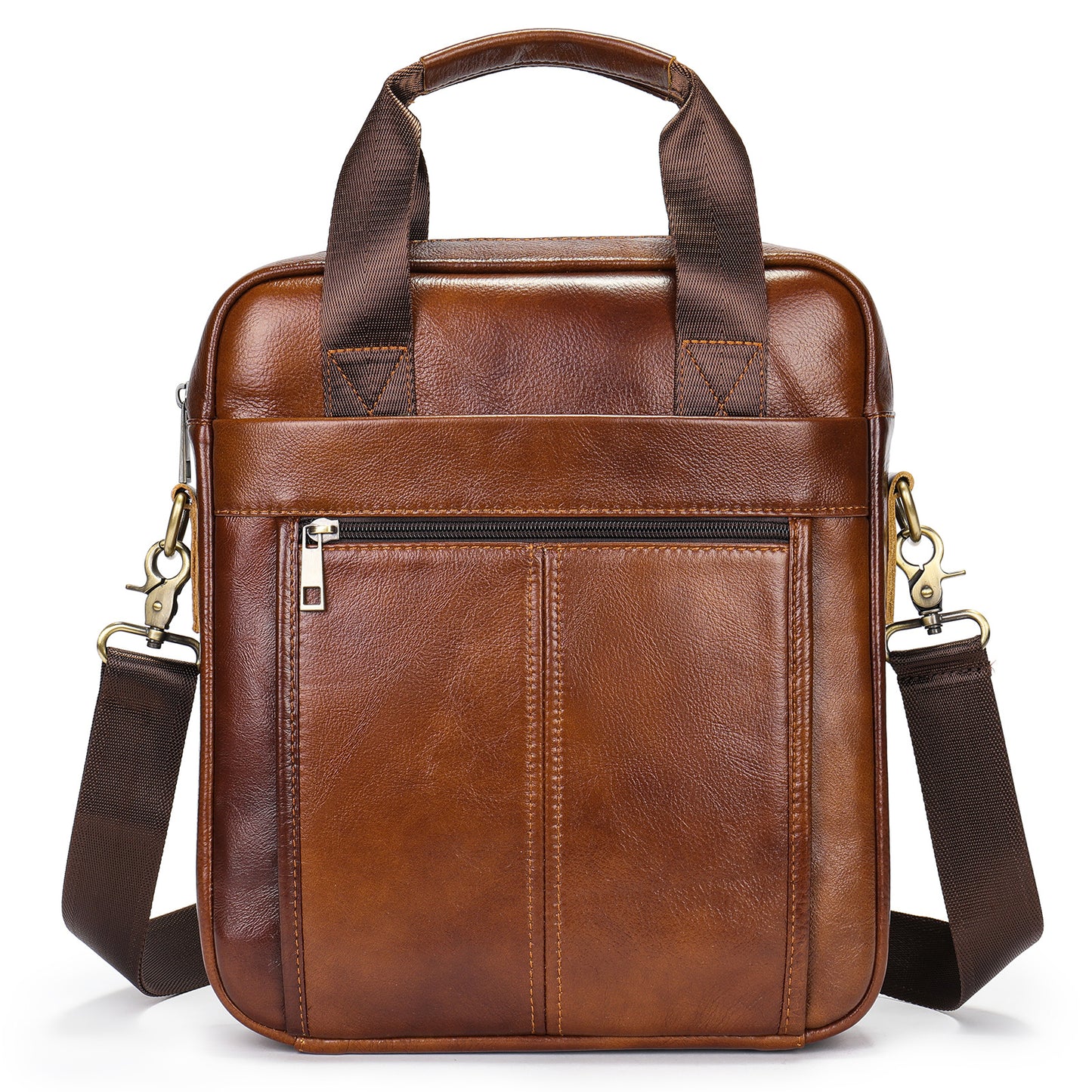 Men's First Layer Cowhide Business Vertical Portable Men's Shoulder Bags
