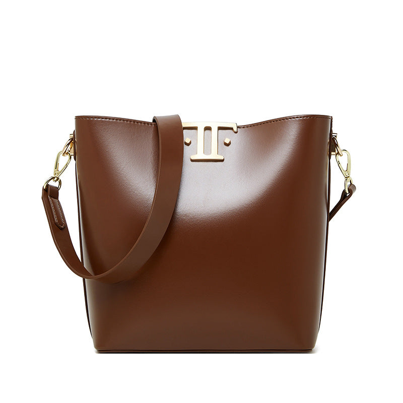 Women's Capacity Commuter Niche Genuine Leather Underarm Crossbody Bags