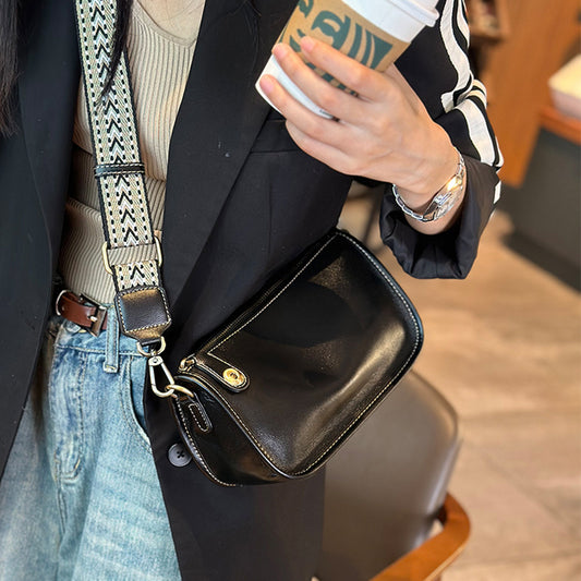 Women's Genuine Leather Summer Soft Cowhide Simple Crossbody Bags