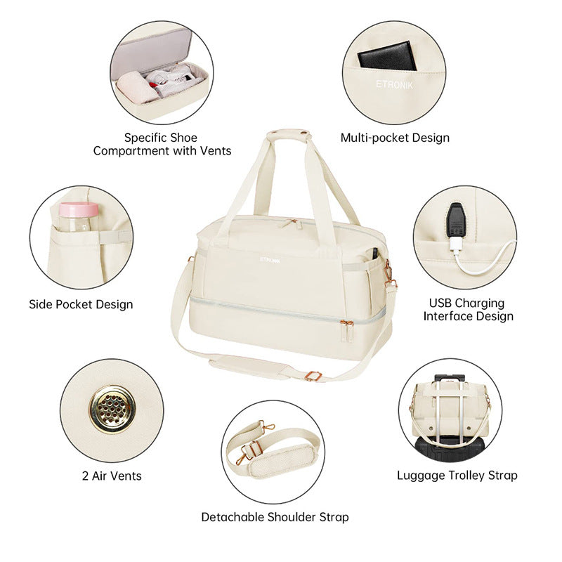 Women's Large Capacity Yoga Dry Wet Separation Bags