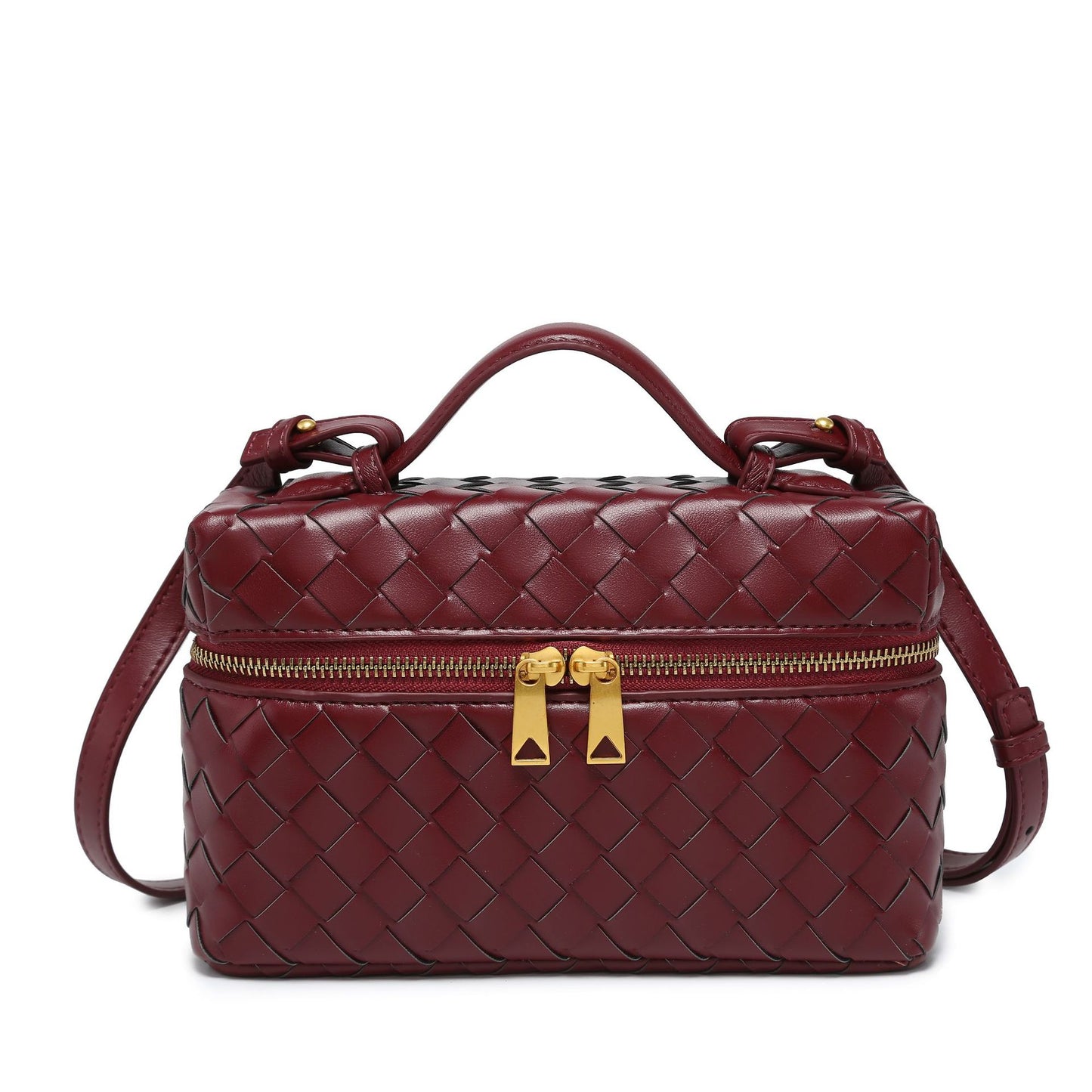 Women's Woven Box Lunch Retro Fashion For Small Square Bags