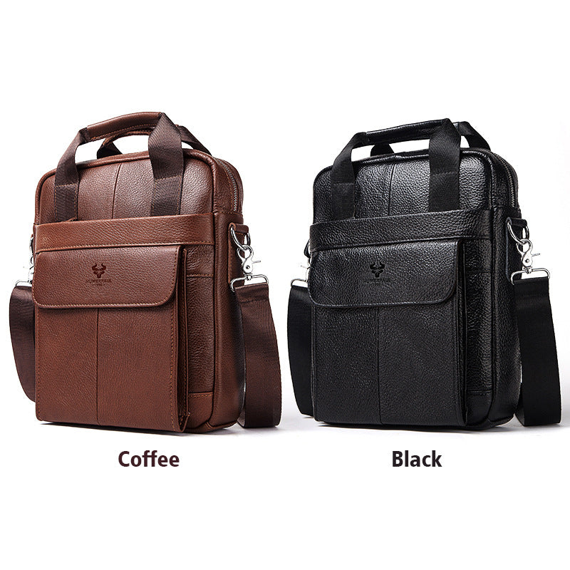 Men's Paul Business Commute Leather First Layer Men's Shoulder Bags