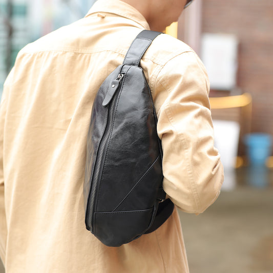 Men's Genuine Leather Fashion First Layer Men's Chest Bags