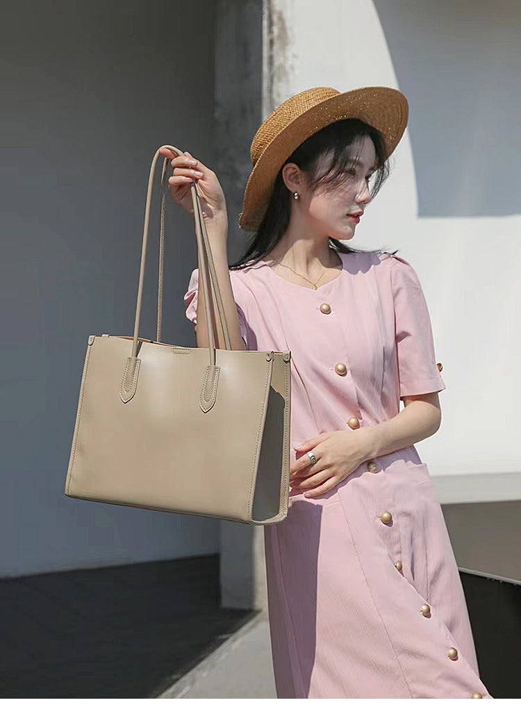 Women's Genuine Leather Underarm Large Capacity Portable Tote Bags