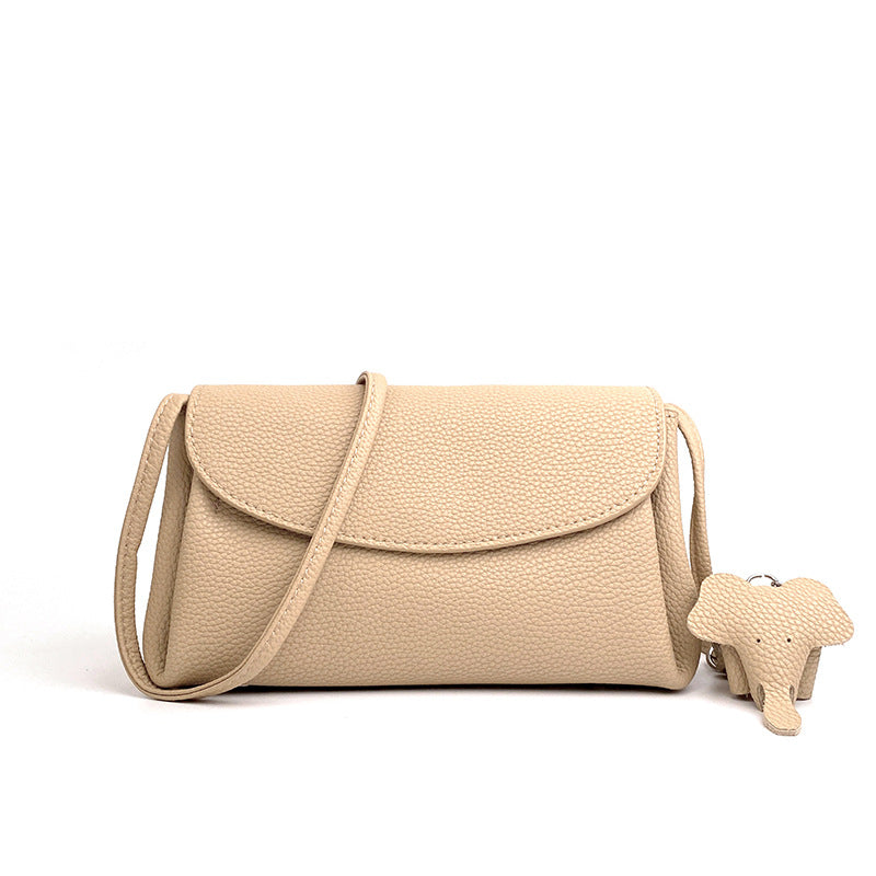 Cattlehide Leather Female One Minority Commuter Crossbody Bags