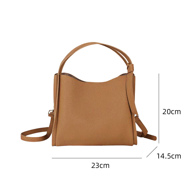 Women's Beautiful Genuine Leather Retro Portable Bucket Bags