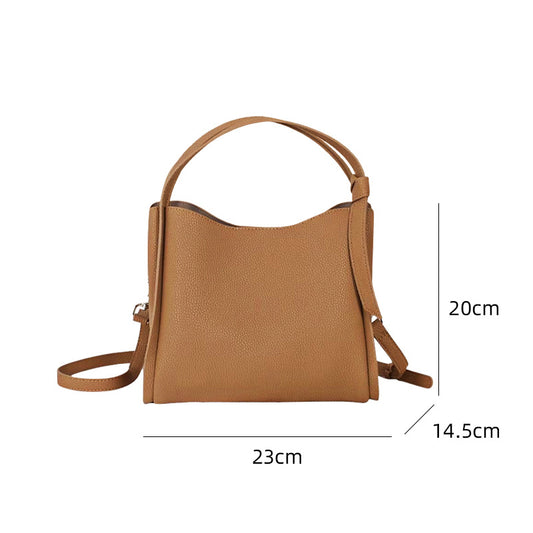 Women's Beautiful Genuine Leather Retro Portable Bucket Bags