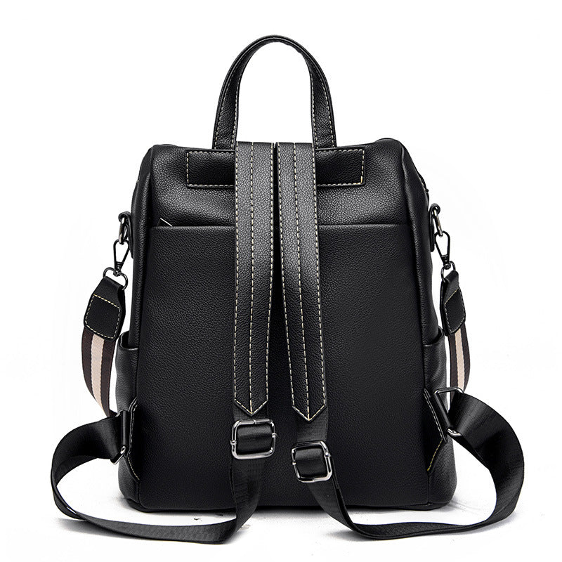 Women's Genuine Leather Korean Versatile Large Capacity Backpacks