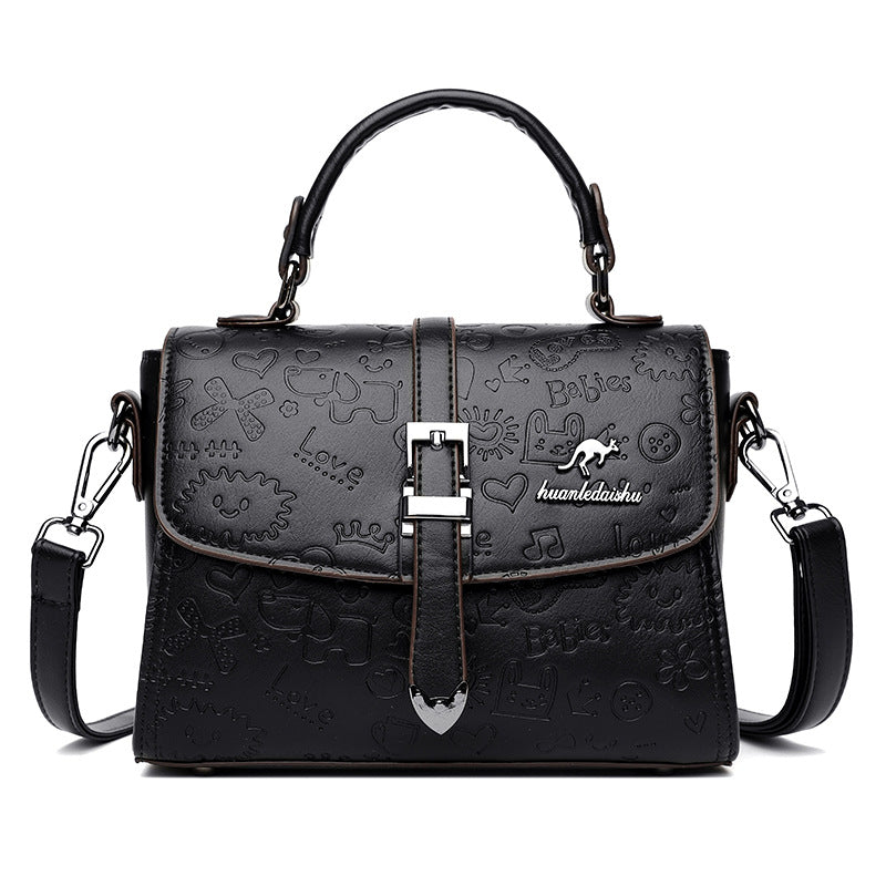 Soft Double Joint Blue Denis Kangaroo Handbags