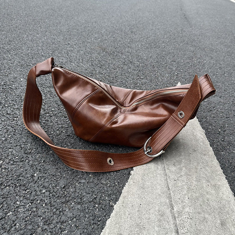 Women's Ge Texture Western Style Large Capacity Dumpling Simple Crossbody Bags