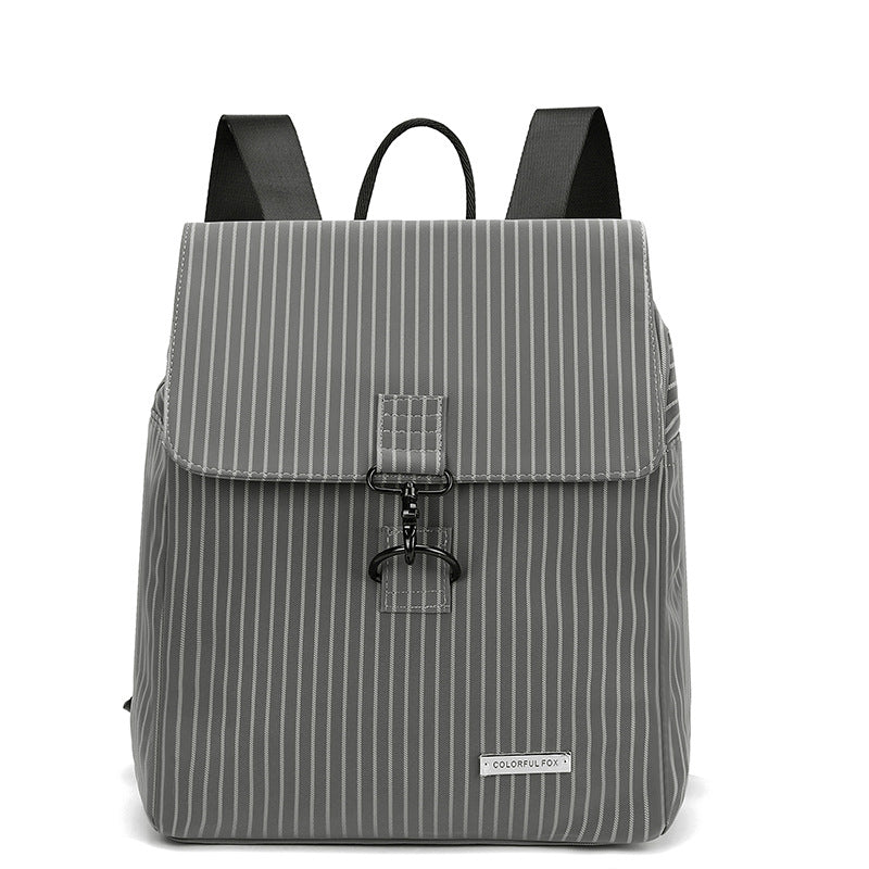 Striped British Style Commuter Waterproof Rucksack Backpacks